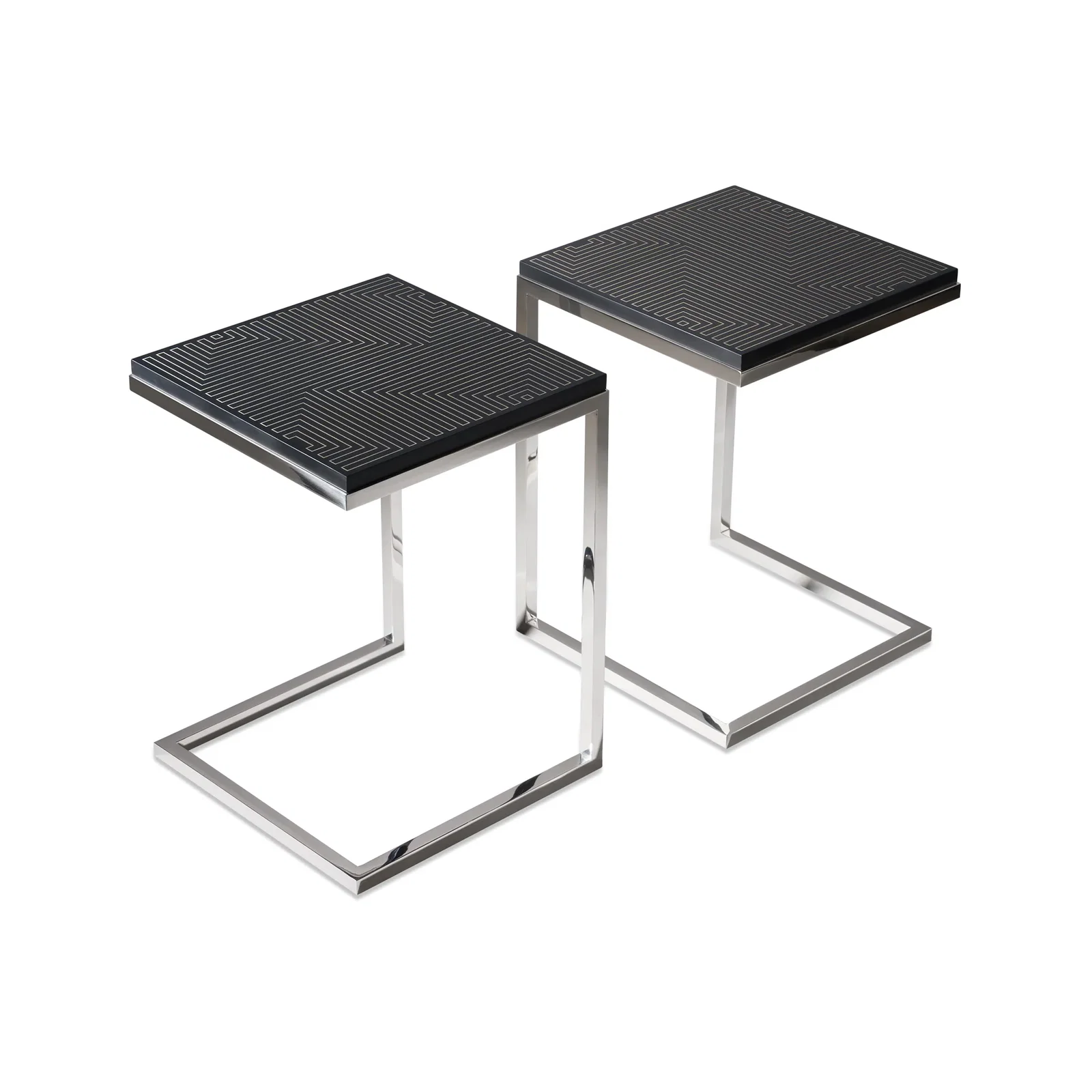 Image of Stones in a Pond End Tables, Set of 2