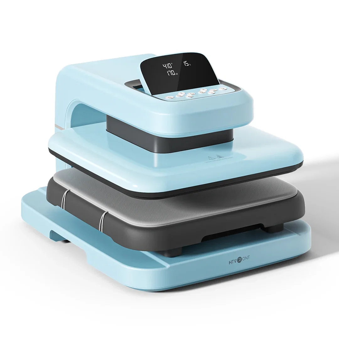 HTVRONT Auto Heat Press 2 - Digit - Standard Kit / Bubble Blue