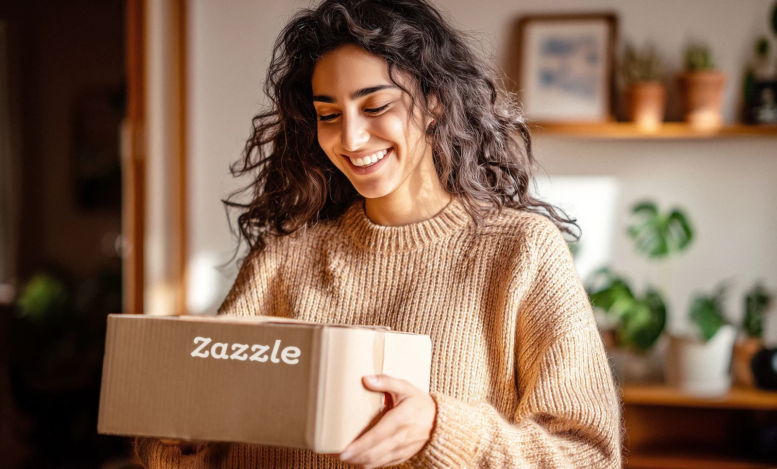 A person holding a box