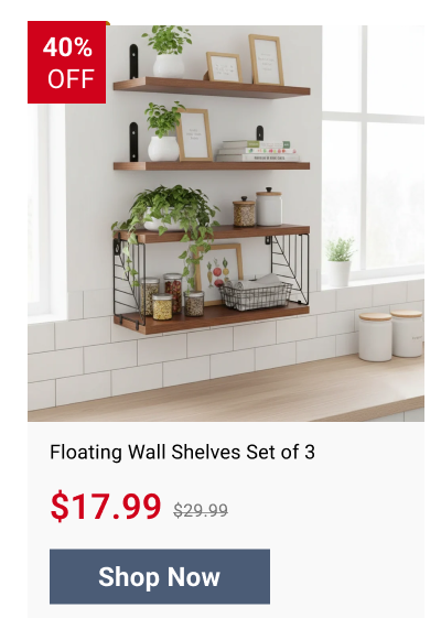 Floating Wall Shelves Set of 3
