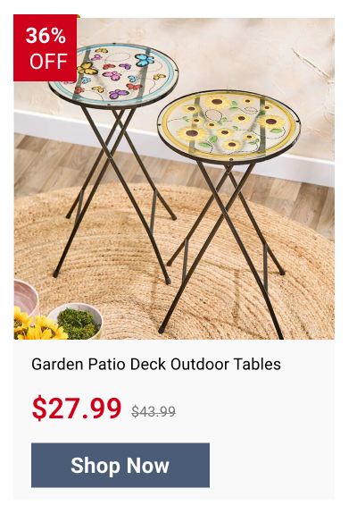 Garden Patio Deck Outdoor Tables