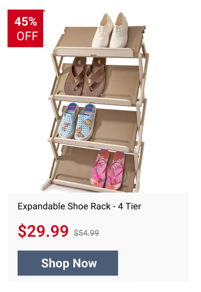 Expandable Shoe Rack - 4 Tier