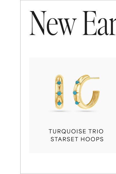 Turquoise Trio Starset Hoops
