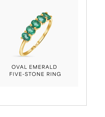 Oval Emerald Five-Stone Ring