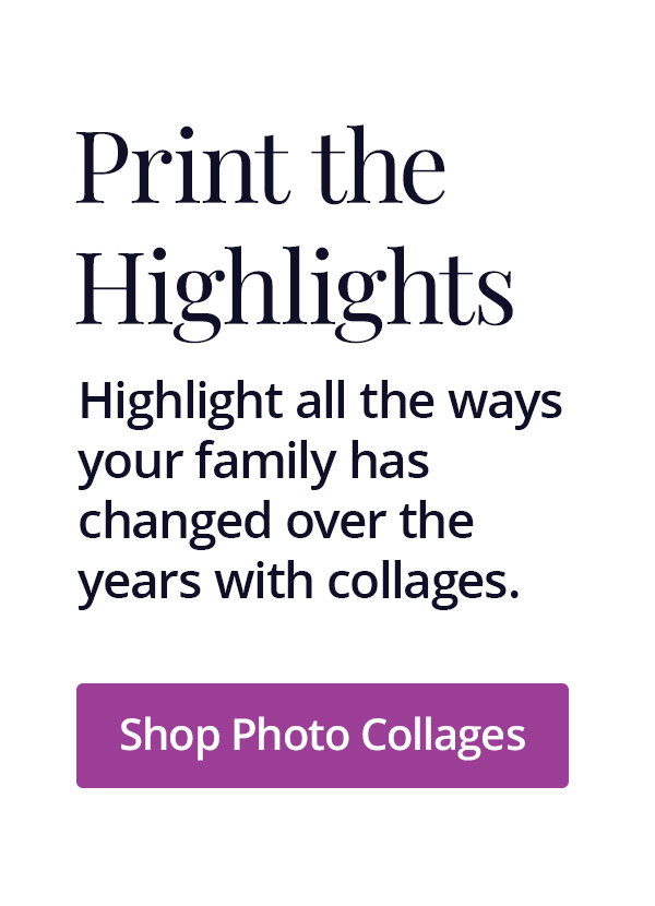 Highlight all the ways your family has changed over the years with collages. Shop Photo Collages
