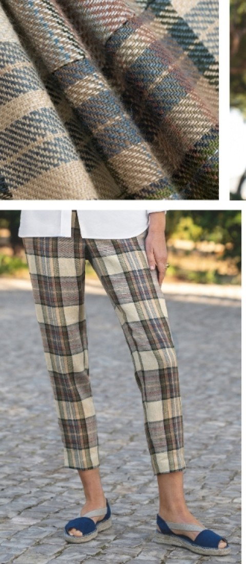 Ladies Irish Linen Crop Trousers