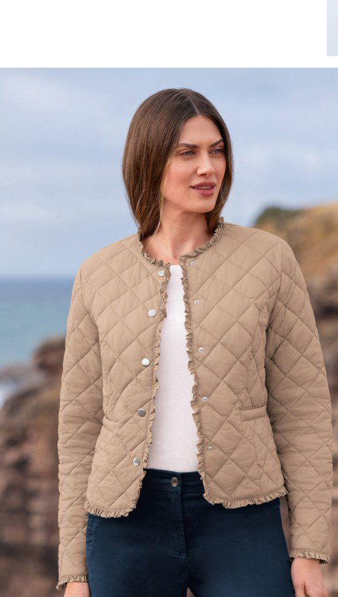 Ladies Frill Quilt Jacket