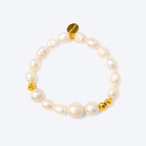White Pearl Stretch Bracelet