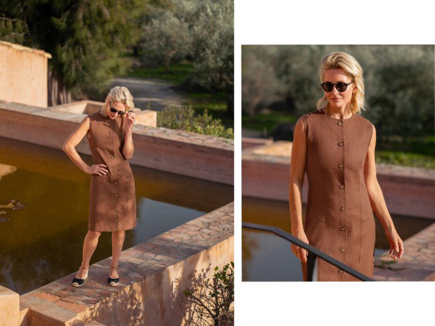 Ladies Linen Shift Dress