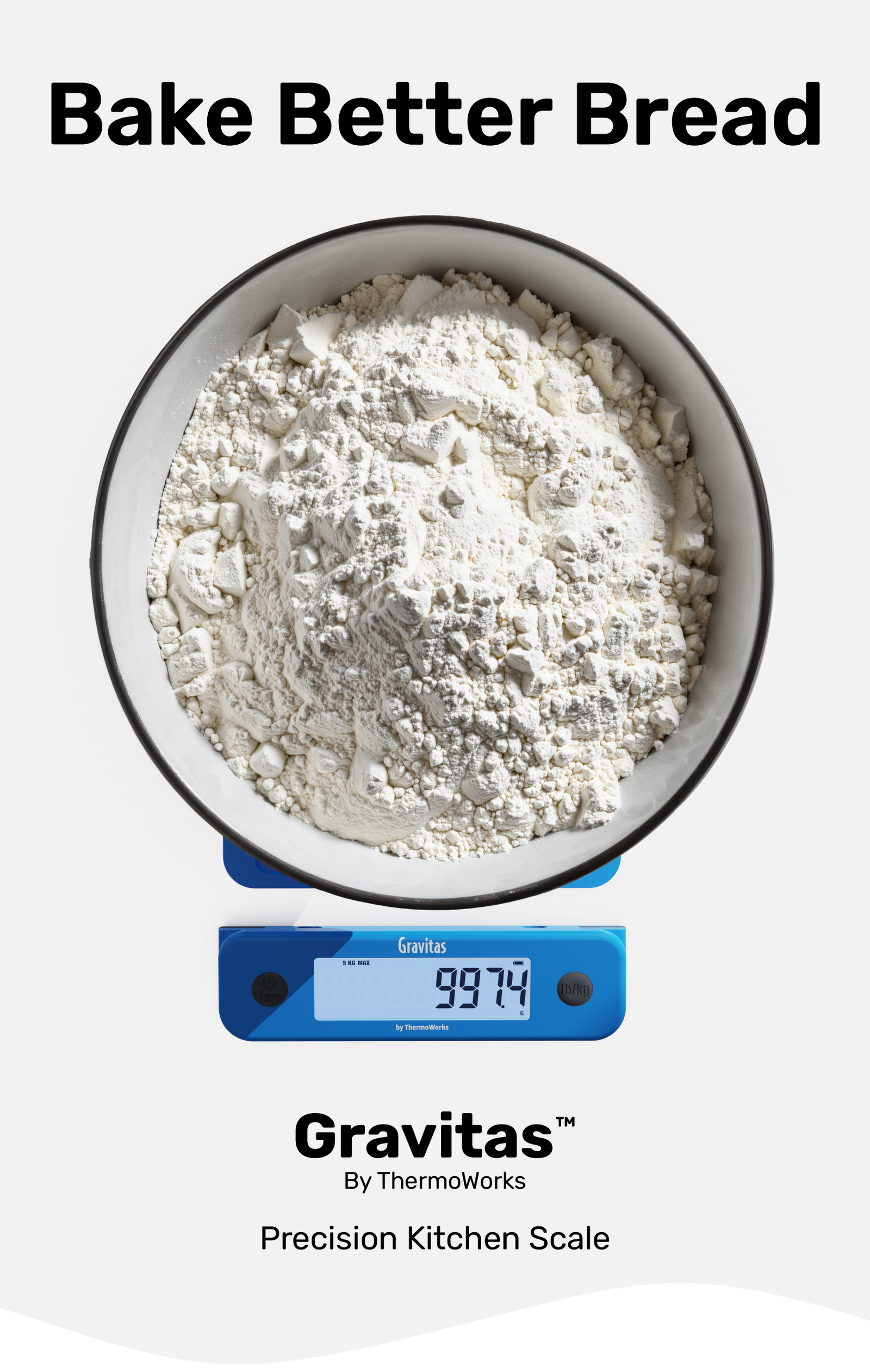 "Bake Better Bread": Large Mixing Bowl on Gravitas