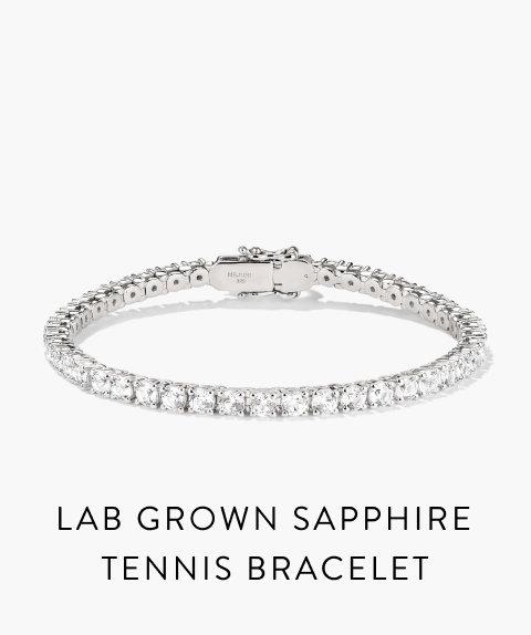 Lab Grown Sapphire Tennis Bracelet.