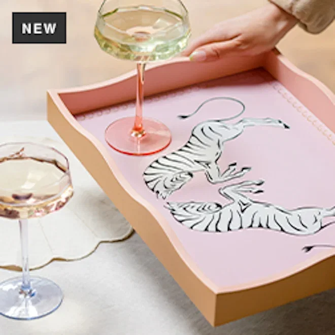 Yvonne Ellen Rectangular Zebra Serving Tray, 30cm
