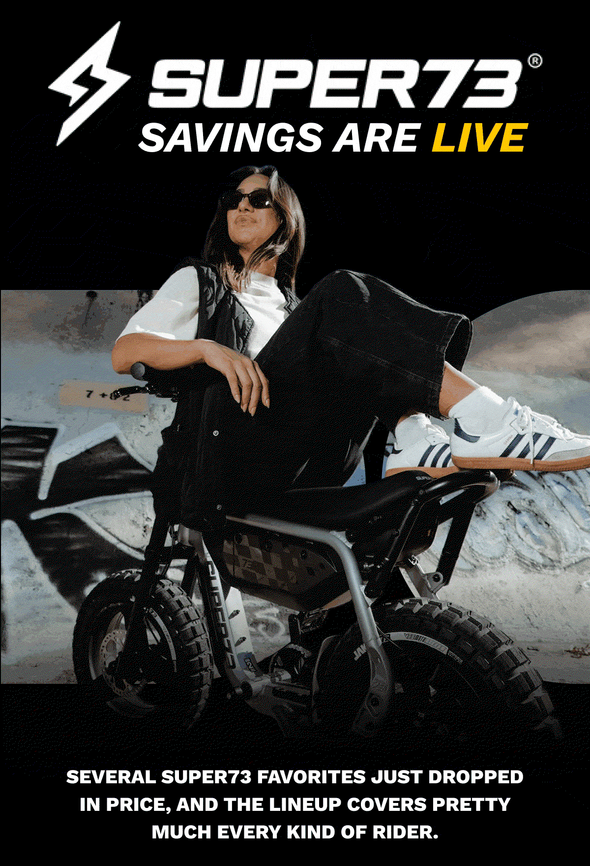 SUPER73 SAVINGS ARE LIVE | Several SUPER73 favorites just dropped in price, and the lineup covers pretty much every kind of rider.