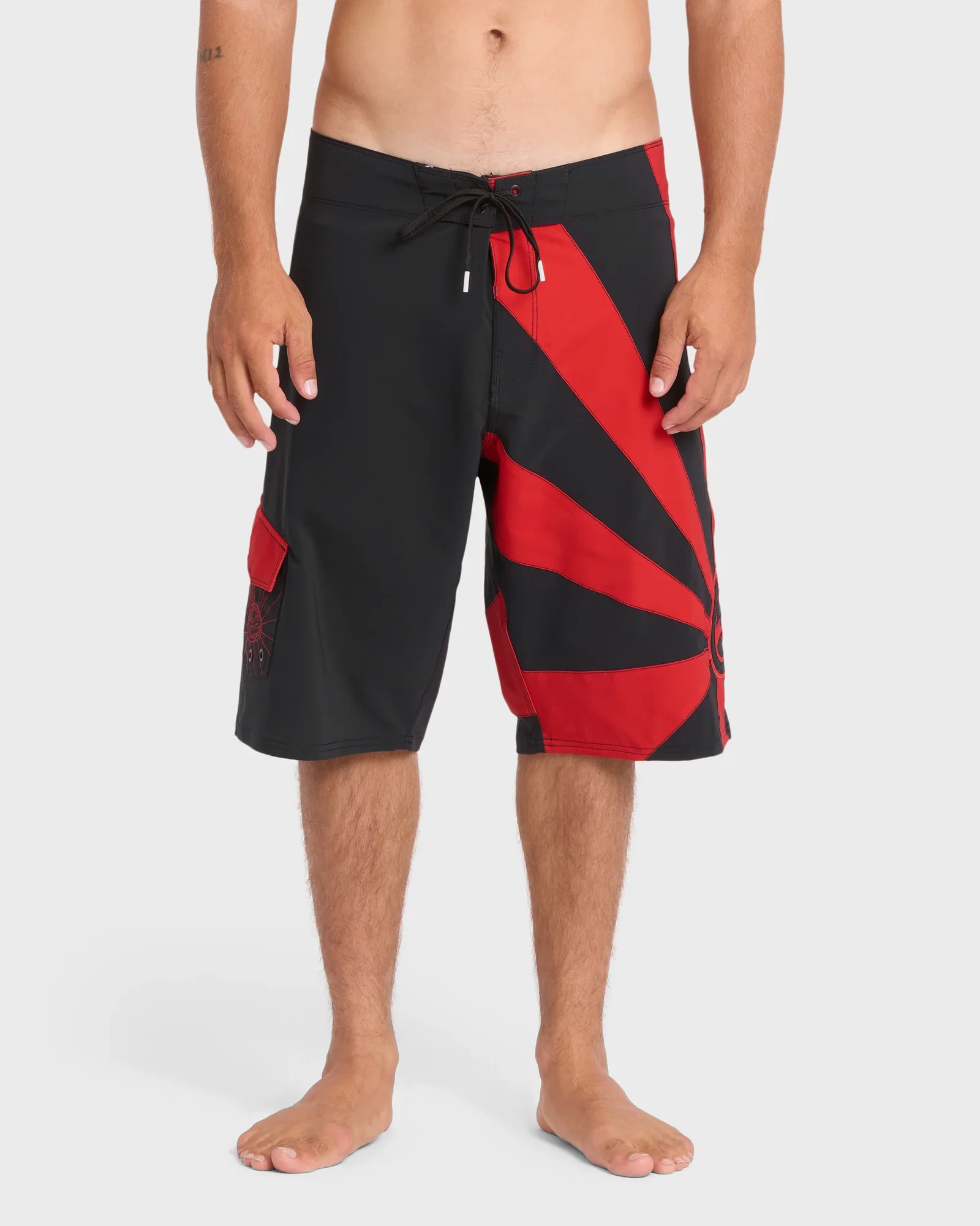 Image of A.I. Rising Sun Pro 22" Boardshorts - Black/Red