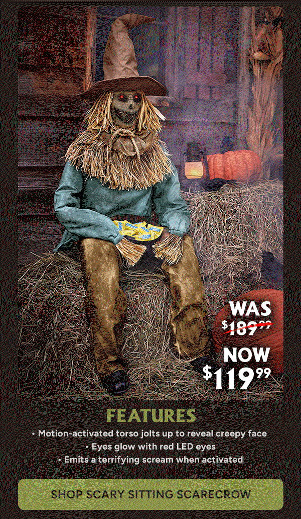 Shop Scary Sitting Scarecrow