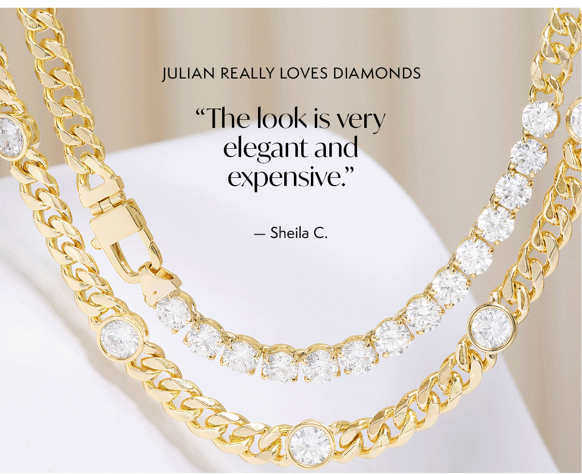 Julian REALLY Loves Diamonds Necklace 6.8mm