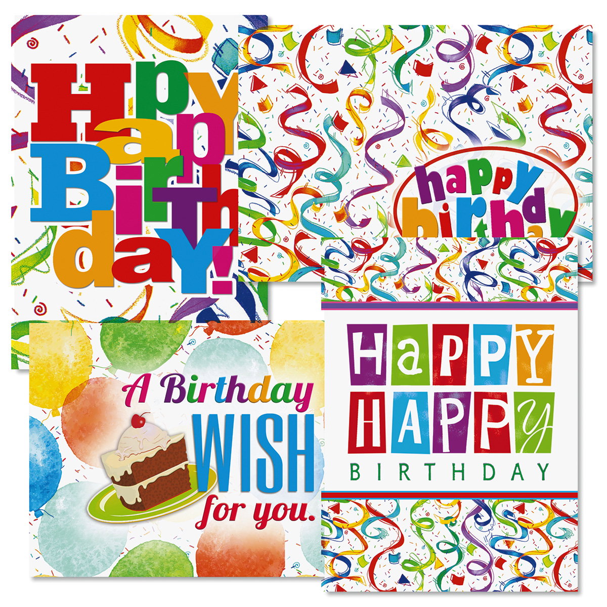 Image of Colorful Confetti Birthday Cards