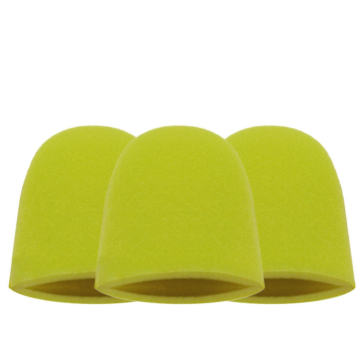 Image of Yellow Aggressive Flex Foam Finger Pockets - 3 Pack