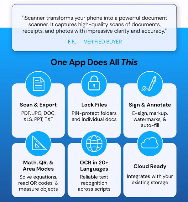 iScanner App: Lifetime Subscription