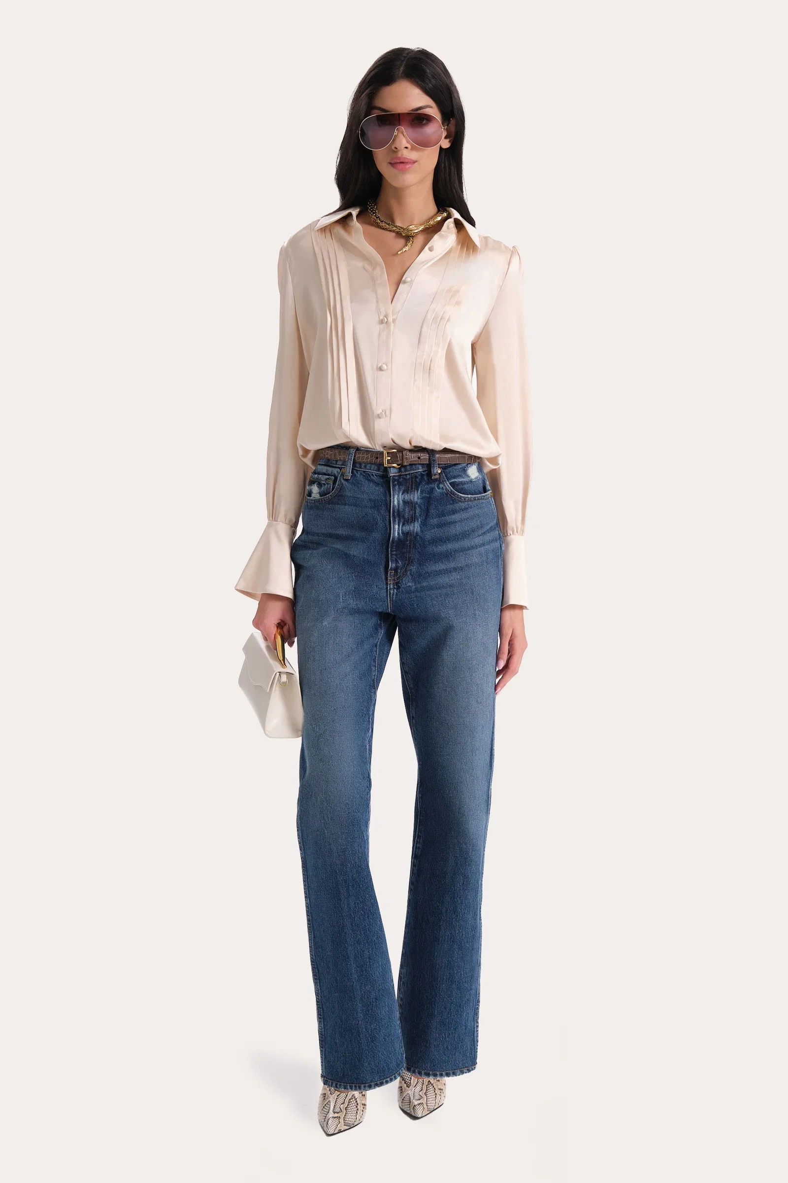 Image of Chloe Charmeuse Blouse
