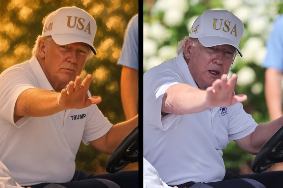 Trump Caught Giving Himself AI-Generated Makeover