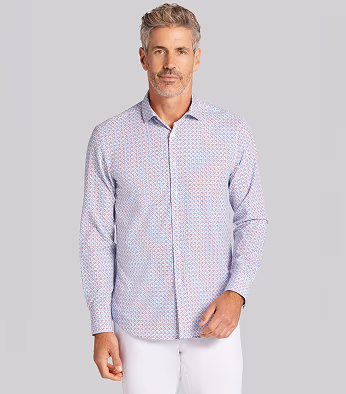 Awearness Kenneth Cole Modern Fit Triangle Geometric Button-Up Shirt