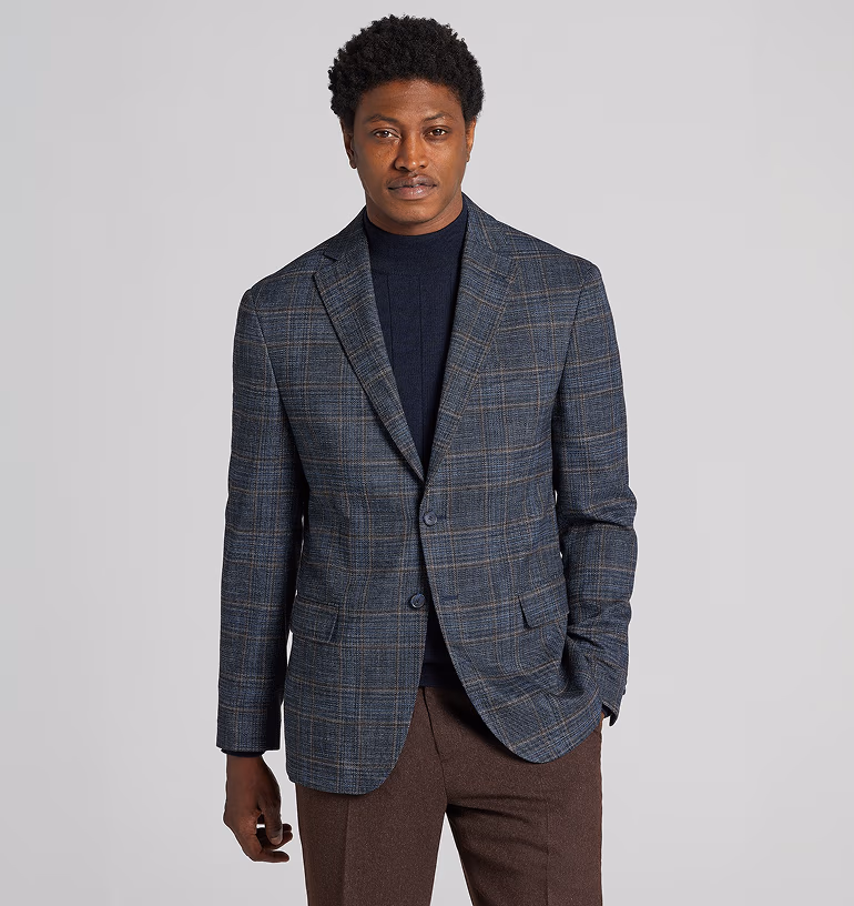 Joseph Abboud Modern Fit Windowpane Plaid Sport Coat