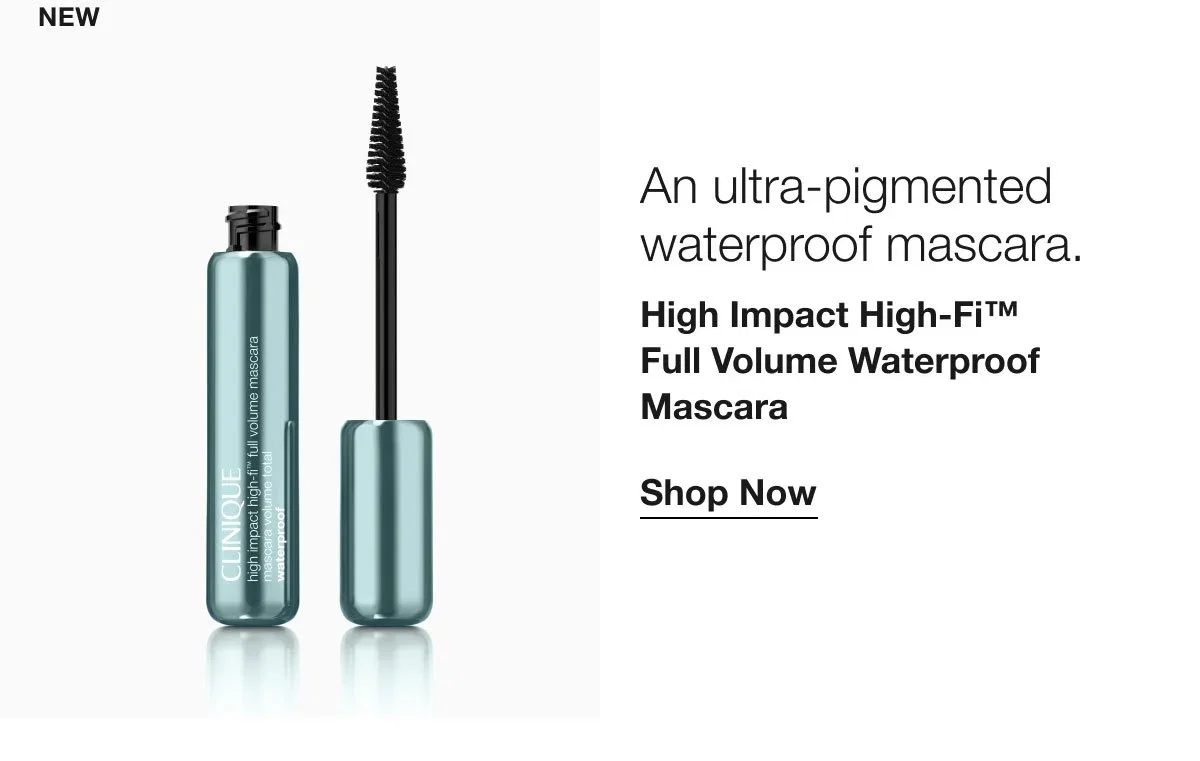 An ultra-pigmented waterproof mascara. | High Impact High-Fi™ Full Volume Waterproof Mascara | Shop Now