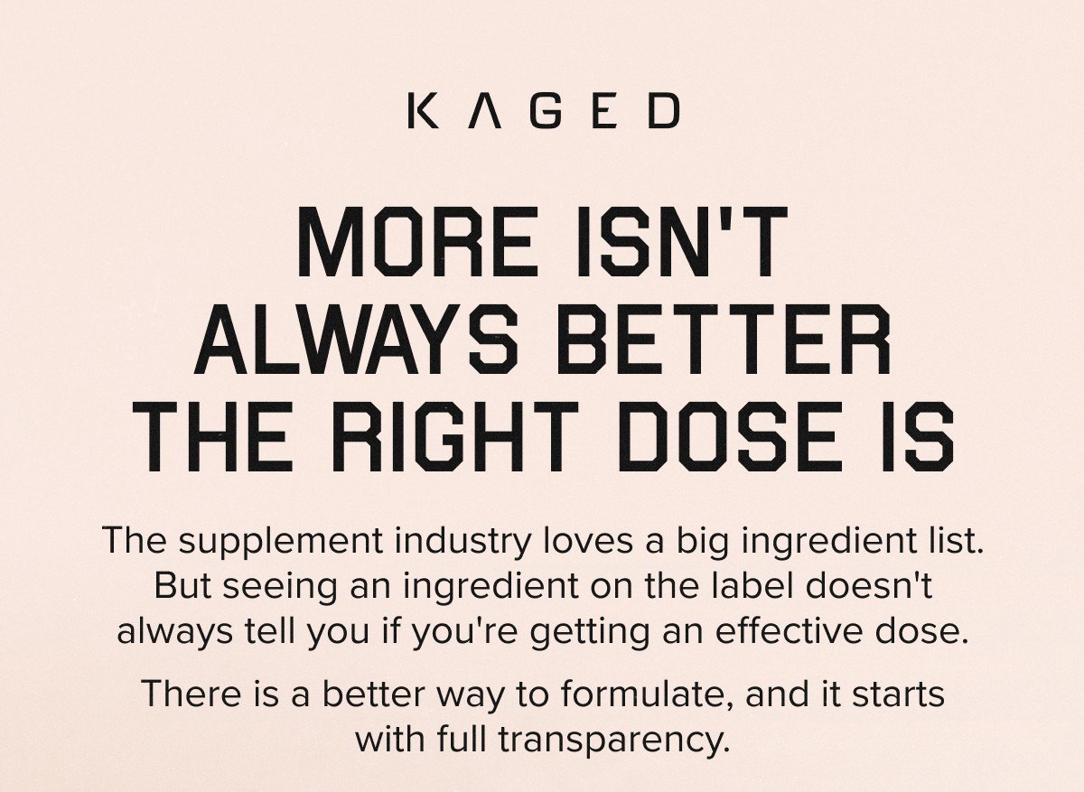 MORE ISN'T ALWAYS BETTER THE RIGHT DOSE IS