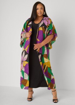 Printed Open Front Duster