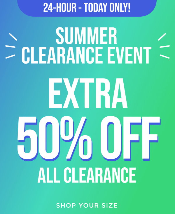 Online only. Extra 50% off clearance. Shop now