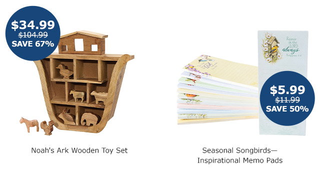 Noahs Ark Wooden Toy Set | Memo Pad