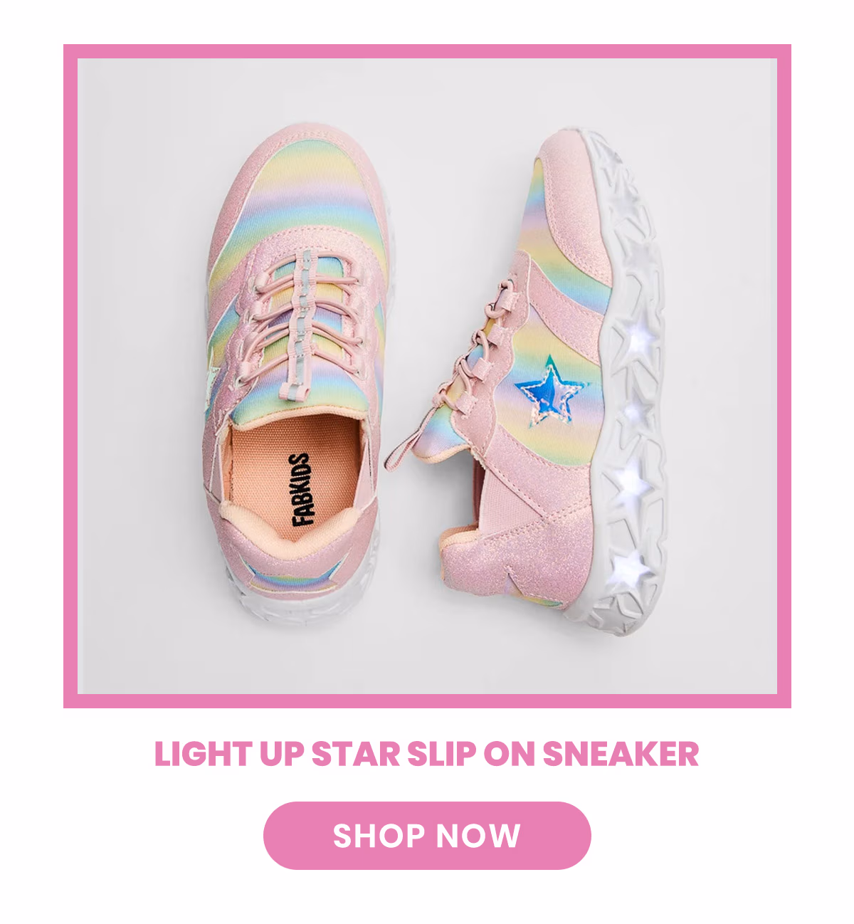 Light Up Star Slip On Sneaker