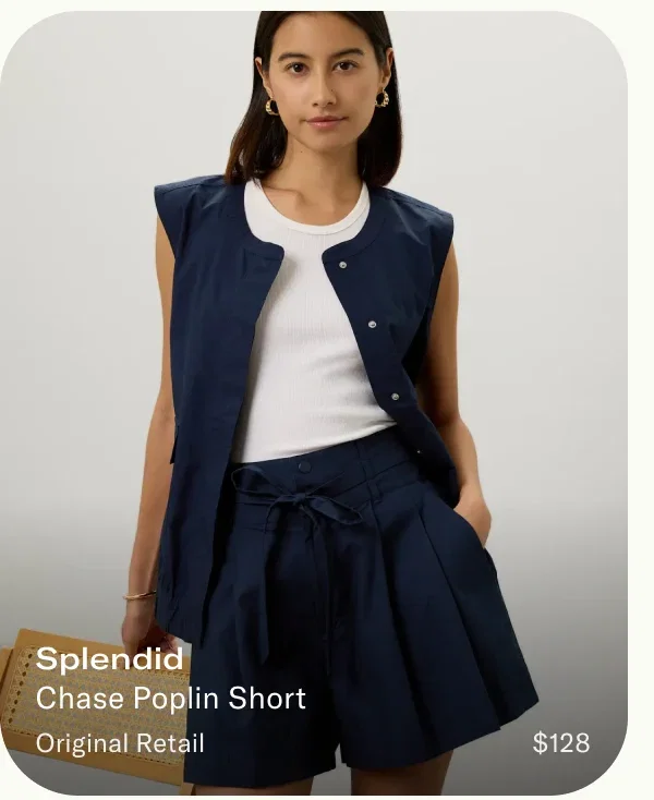 Splendid Chase Poplin Short Original Retail $128