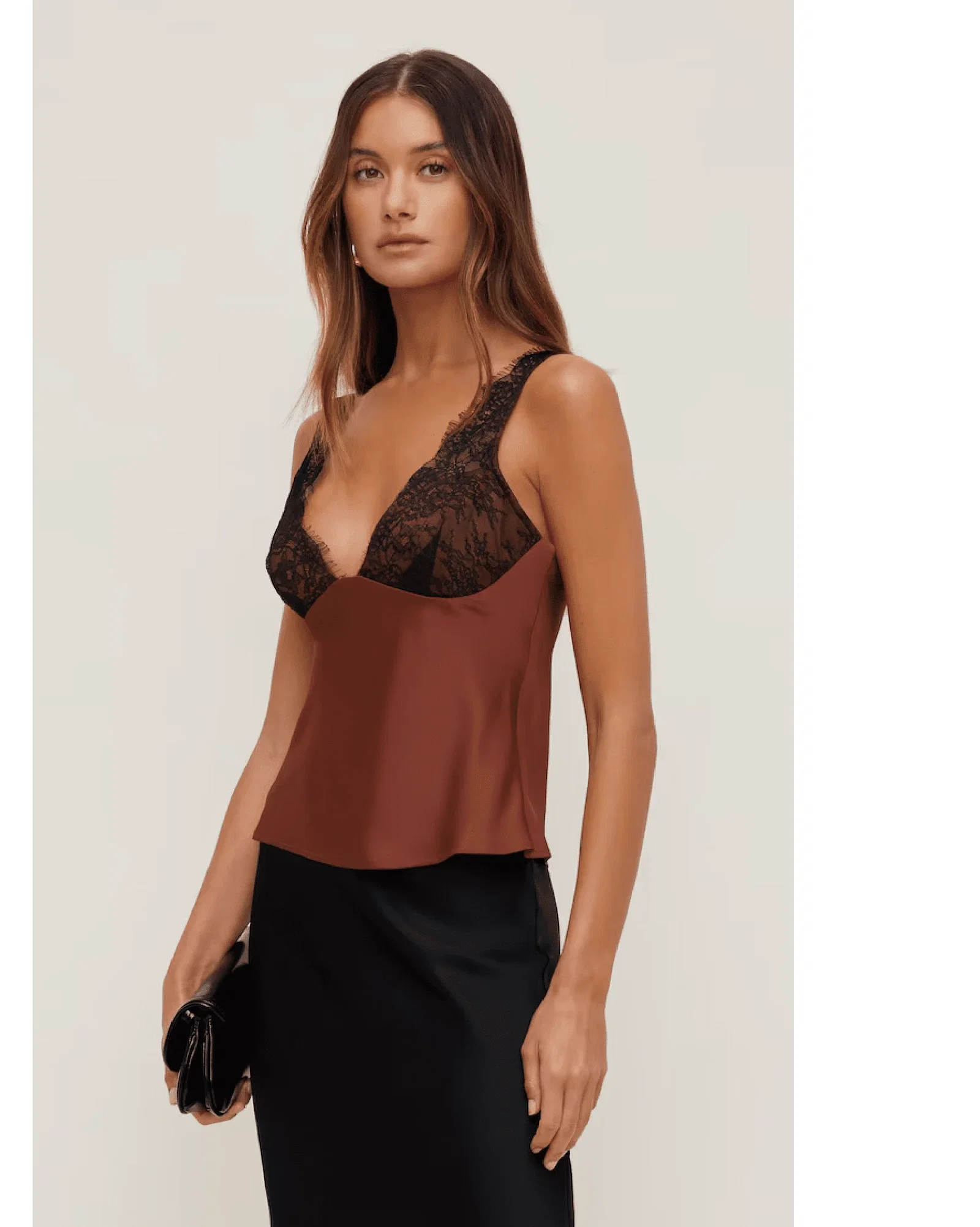 Satin Lace Cami Top