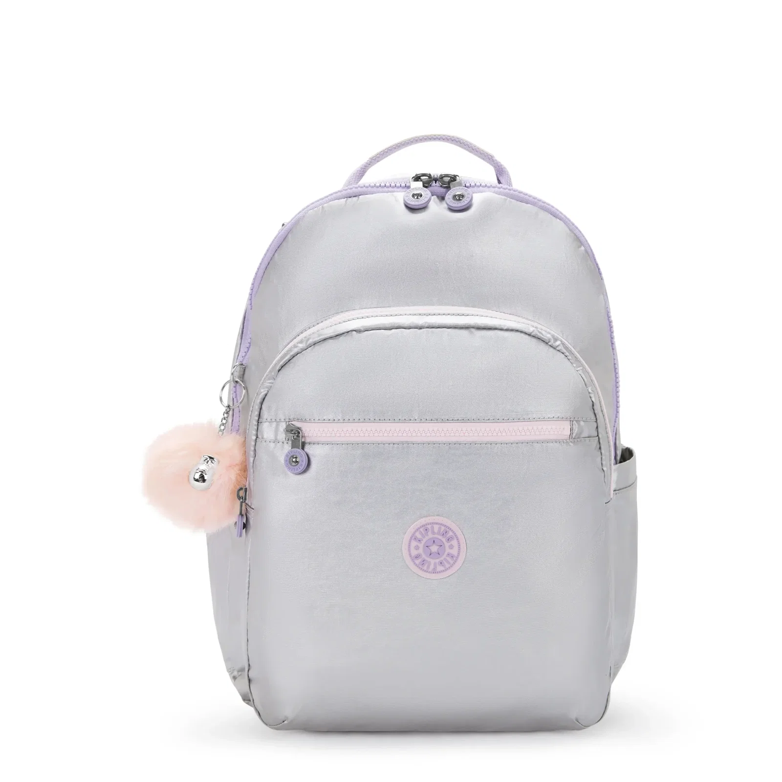 Seoul Extra Large Metallic 17" Laptop Backpack-Silver Glow Metallic