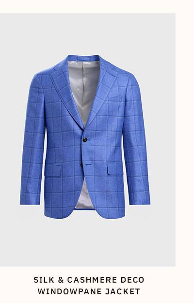 SILK & CASHMERE DECO WINDOWPANE JACKET