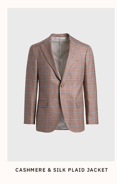 CASHMERE & SILK PLAID JACKET