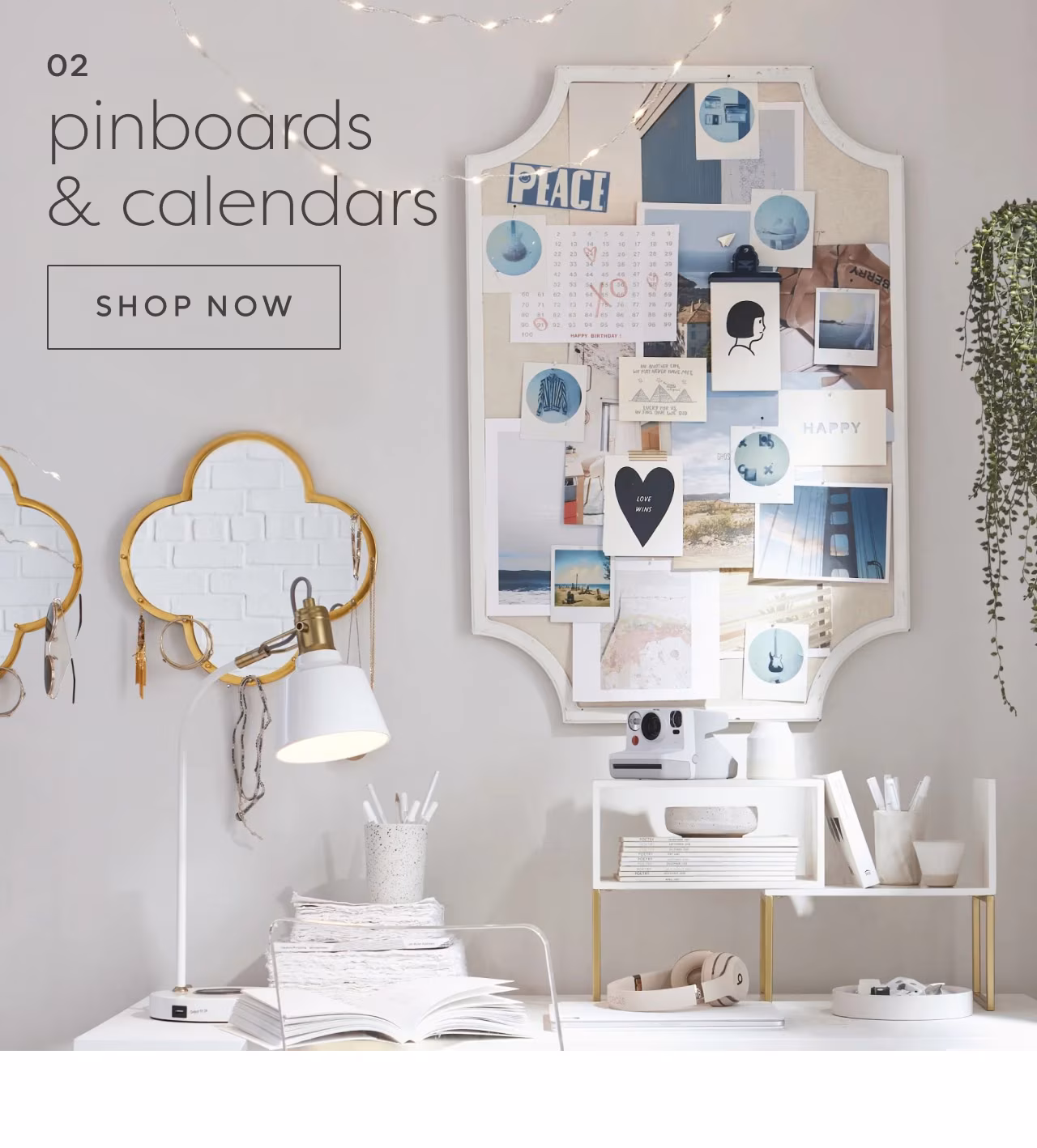 Pinboards and calendars