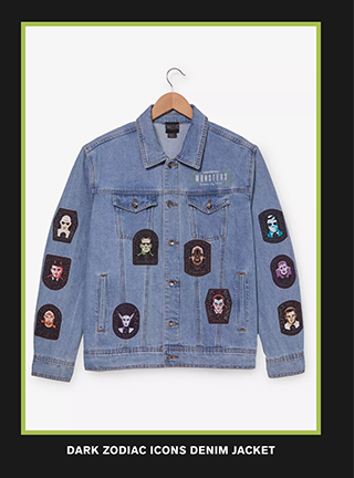 Dark Zodiac Icons Denim Jacket