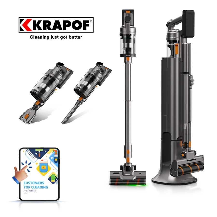 Image of KRAPOF® Auto Clean Power Q3 Cordless Stick Vacuum with Self-Emptying System