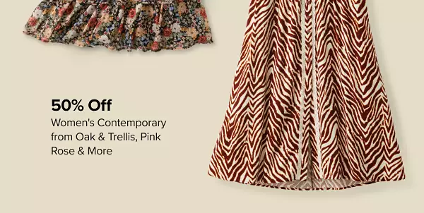50% off womens contemporary from Oak and Trellis, Pink Rose and more. Shop now. A mid length skirt.