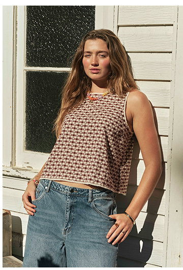 KEELY LACE TRIM TOP