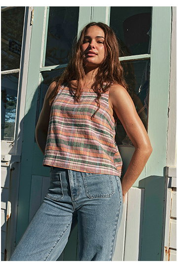 HALLIE LINEN BLEND TOP