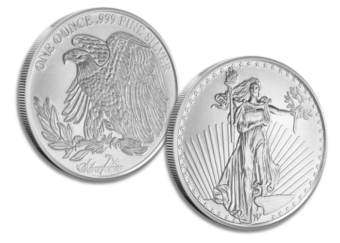 1 oz SilverTowne Saint-Gaudens Silver Round (New)