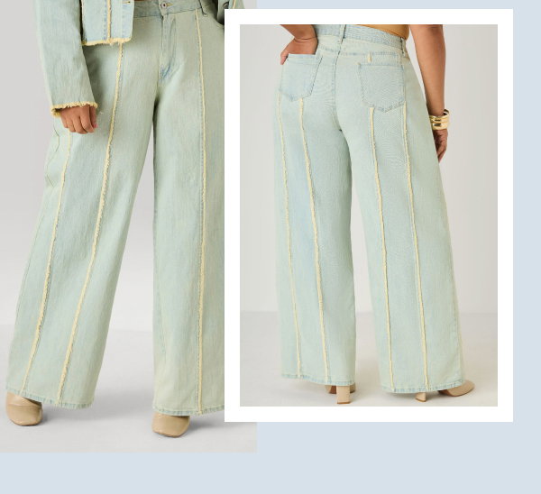 Frayed Wide Leg Jeans