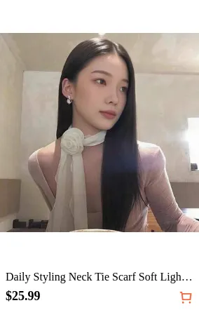 Daily Styling Neck Tie Scarf Soft Light Neck Wrap Ladies Office Accessory Simple Multi Outfit Matching Decorative Band