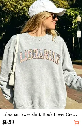 Librarian Sweatshirt, Book Lover Crewneck, Library Gift, Back To School Pullover