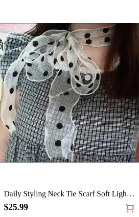 Daily Styling Neck Tie Scarf Soft Light Neck Wrap Ladies Office Accessory Simple Multi Outfit Matching Decorative Band