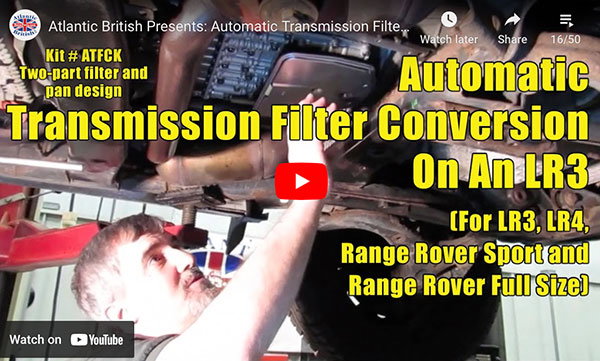 Automatic Transmission Filter and Pan Conversion Kit with Easier Install Process for Land Rover LR3, LR4, Range Rover Sport and Range Rover Full Size